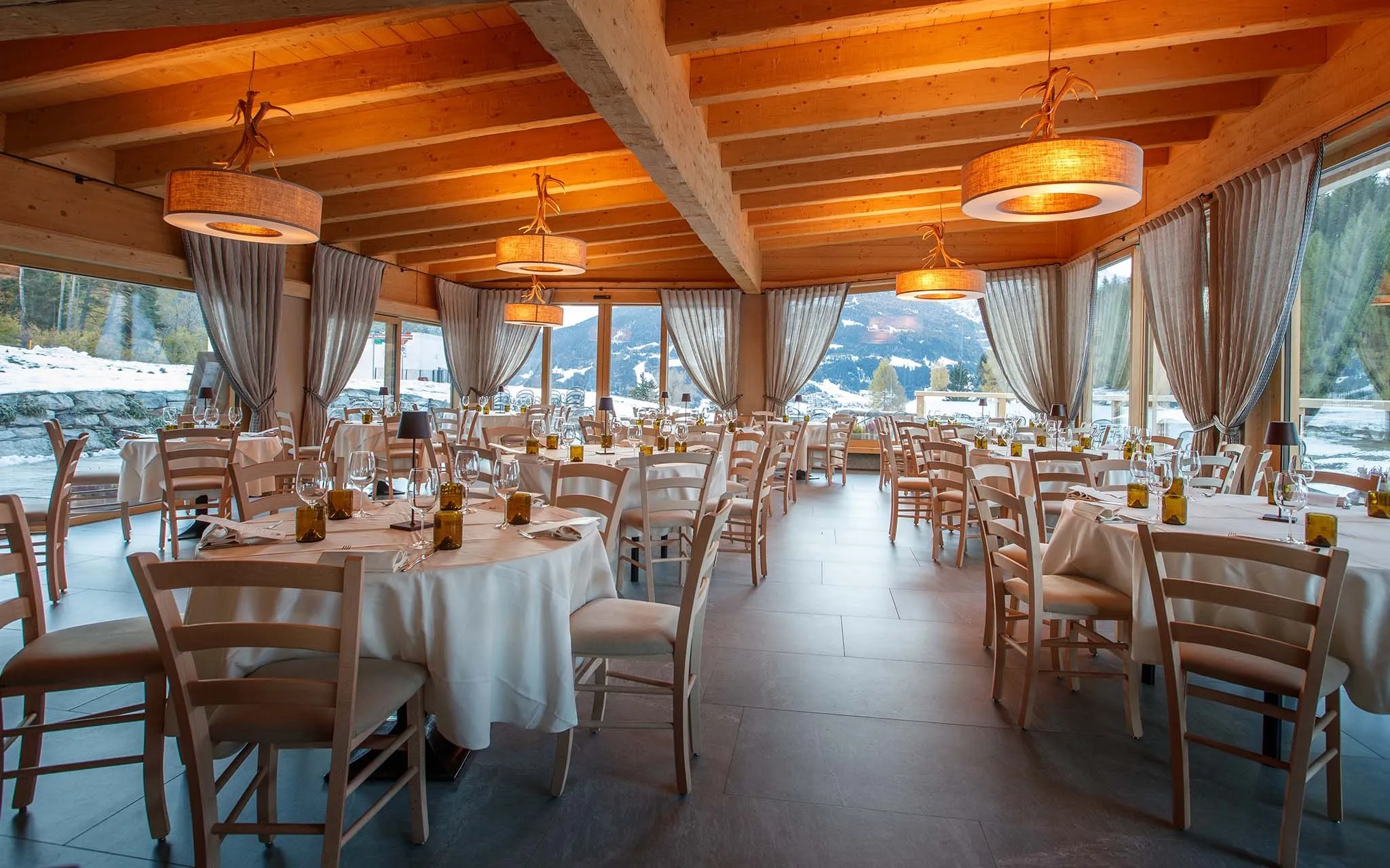 Sala ristorante Le Motte.